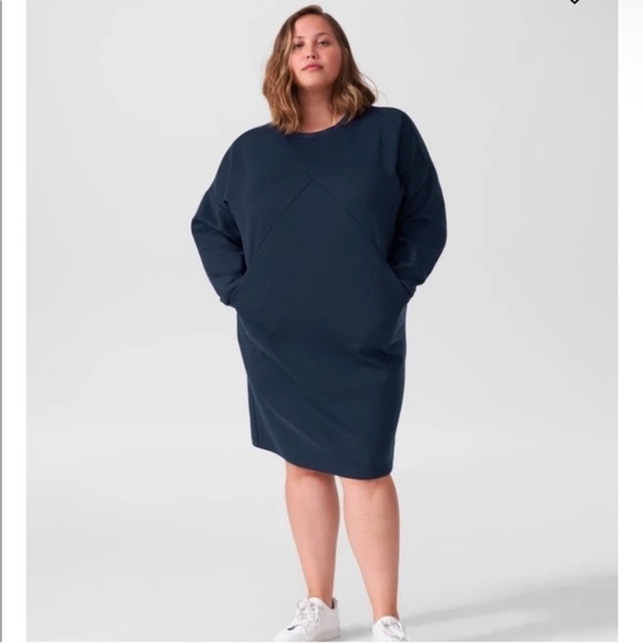 NWOT Game by Universal Standard Iris Spacer Sweatshirt Dress Size 2XS or US 6-8 - Picture 1 of 12